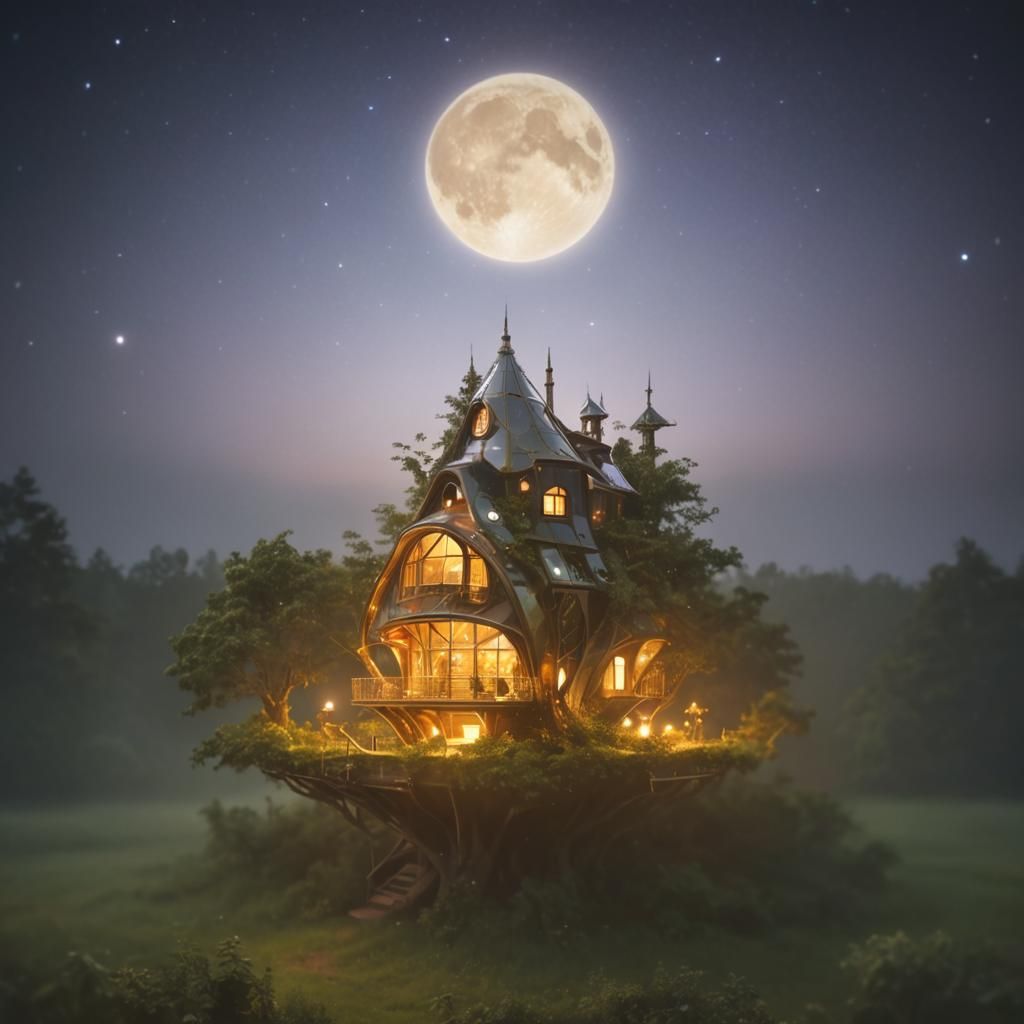 Steampunk Fairy House in Biomorphic Forest