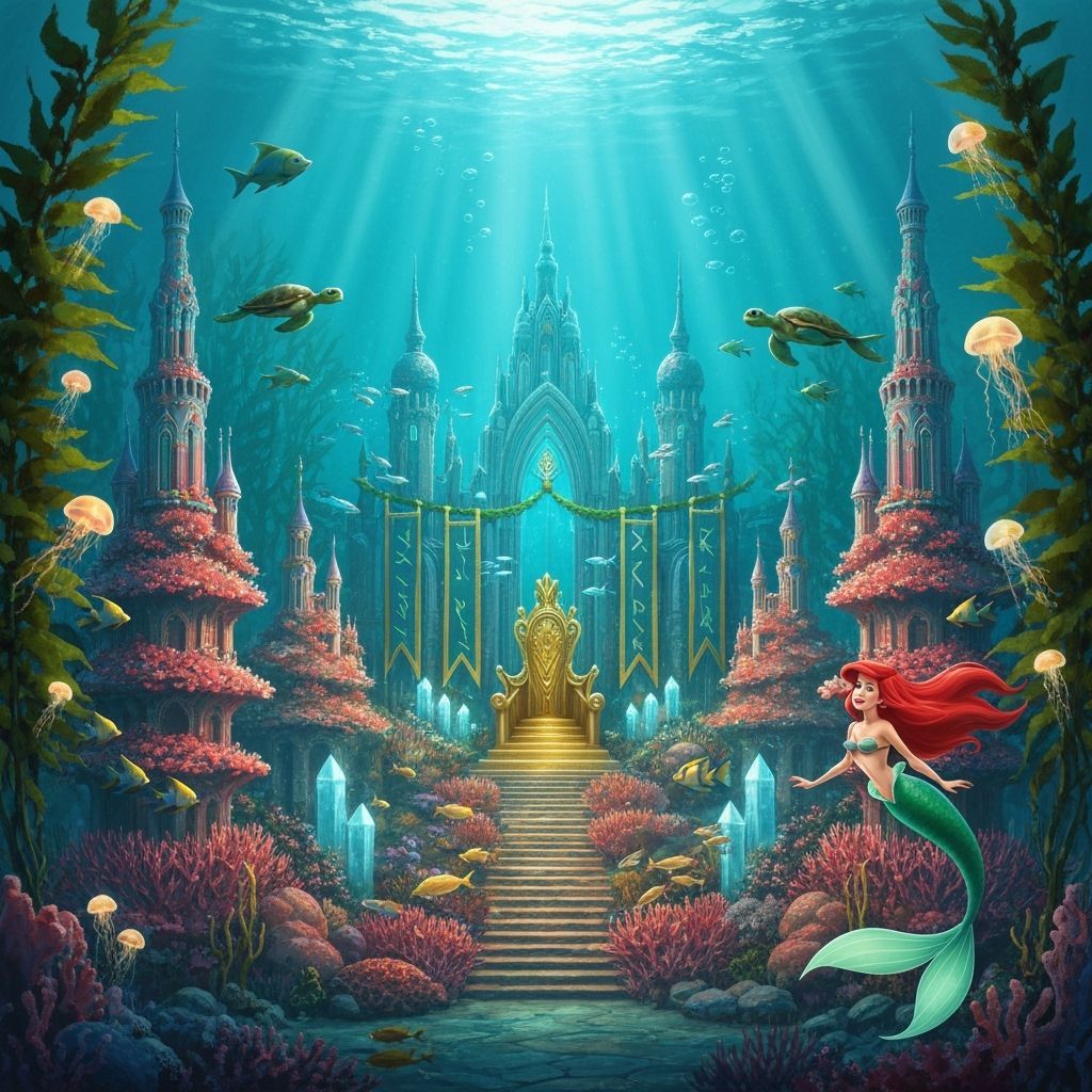 Enchanted Underwater Kingdom of Atlantica in Romantic Painti...