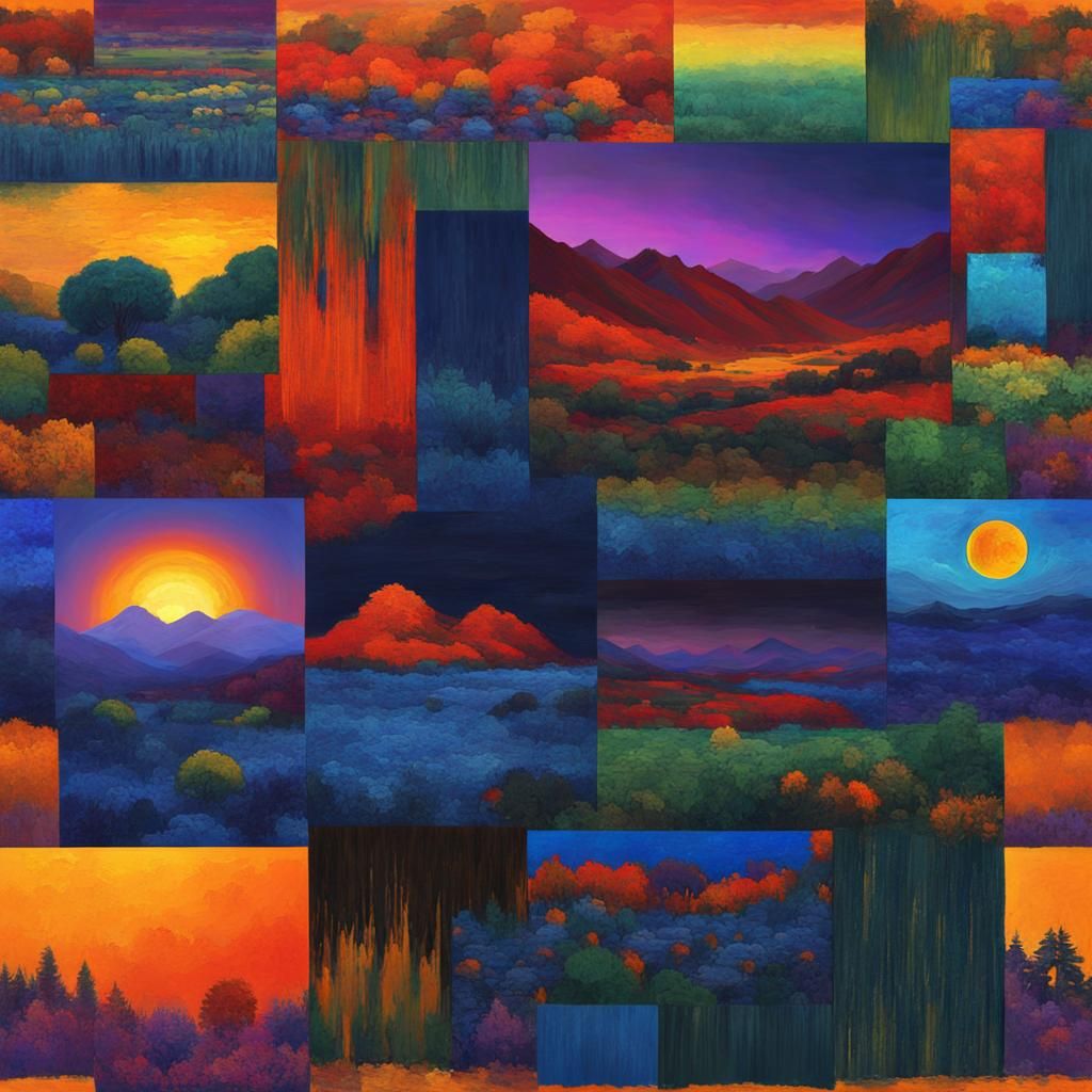 Fantastical Matte Painting in Complementary Colors