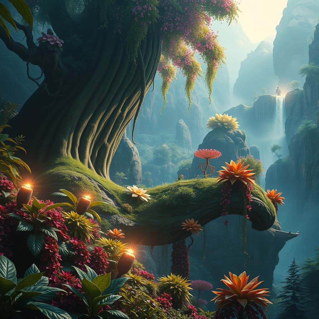 Mystical Dreamlike Pandora in Vibrant Fantasy Environment