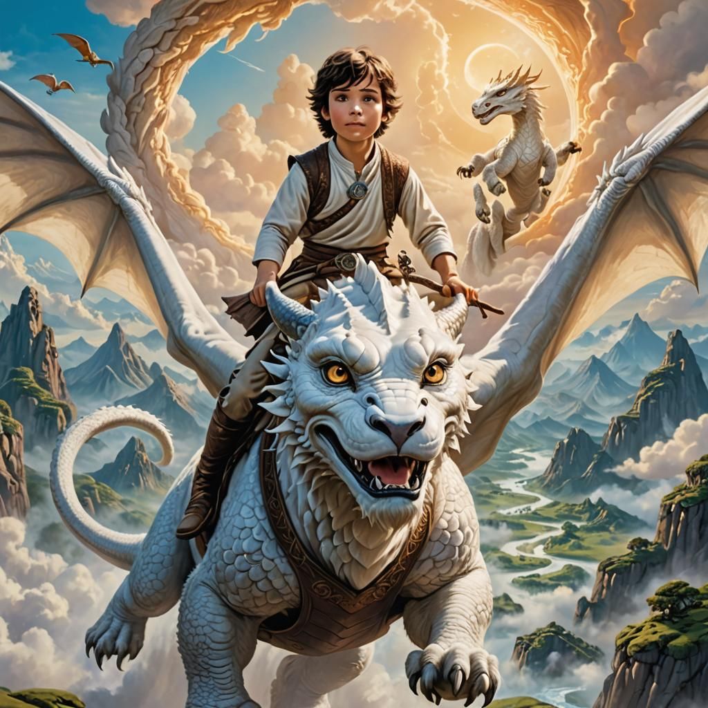 Atreyu and Falkor in Oriental Style