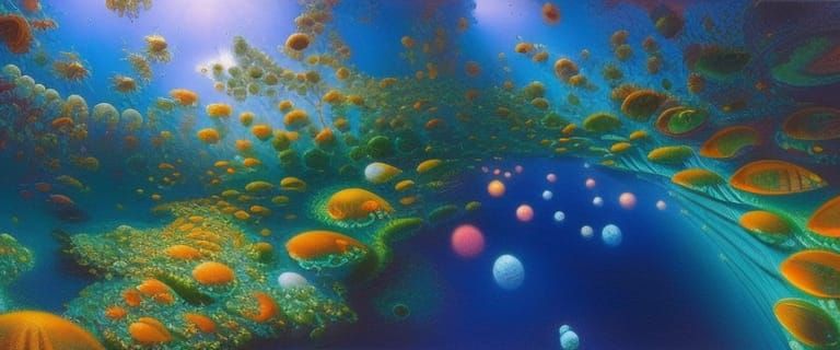 Bioluminescent Victorian Garden Cathedral: 3D Fractal Art