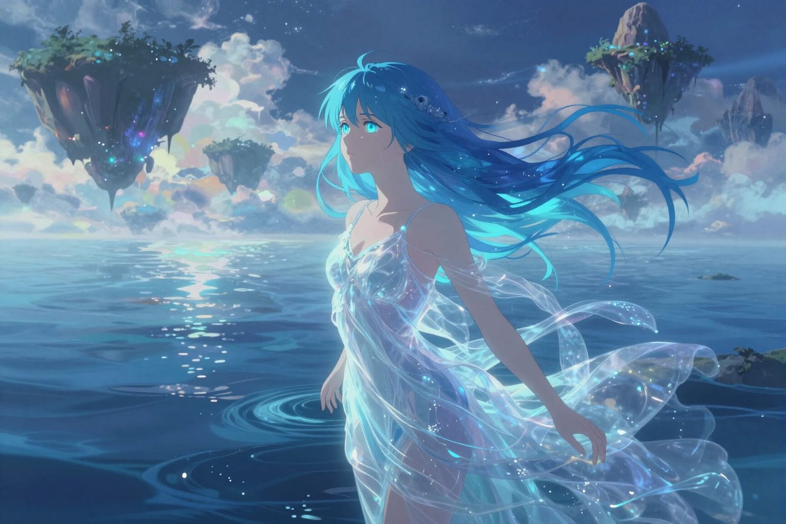Ethereal Anime Girl in Dreamscape