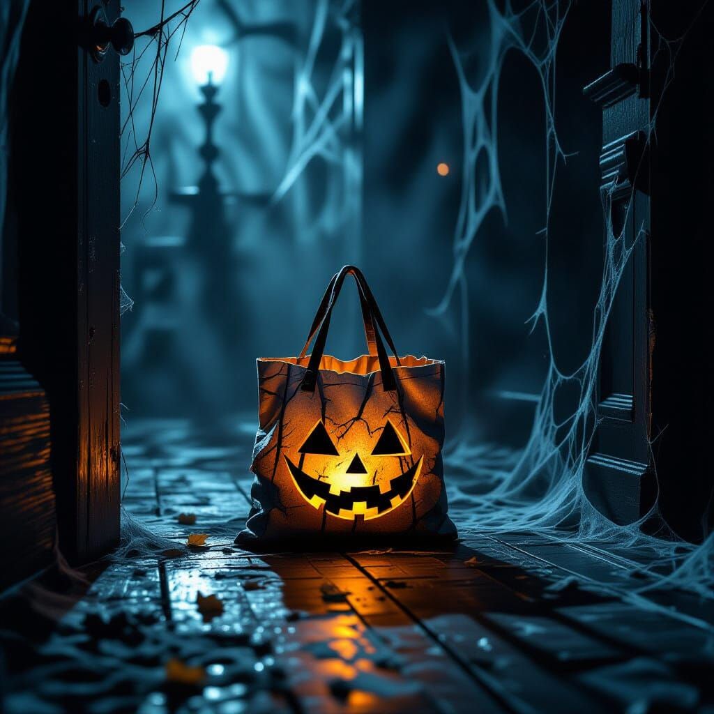 Gothic Halloween Scene With Eerie Shadows