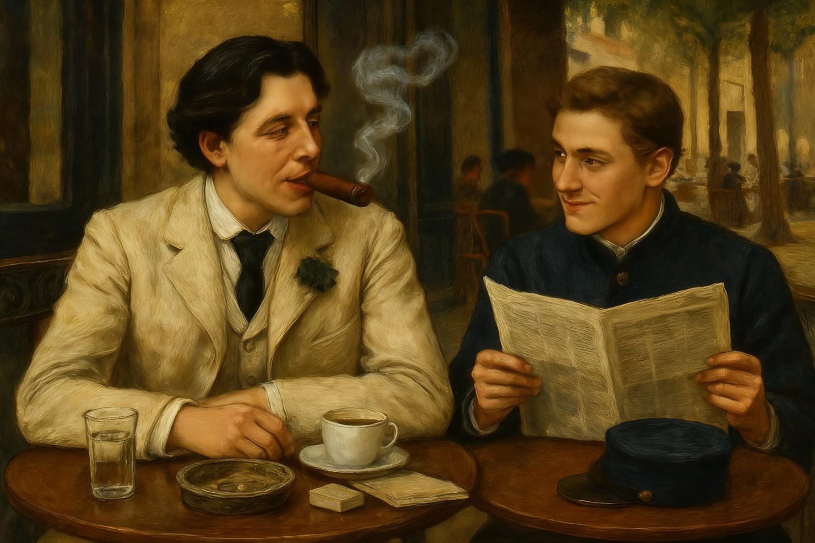 Oscar Wilde Flirts at Paris Cafe in 1883