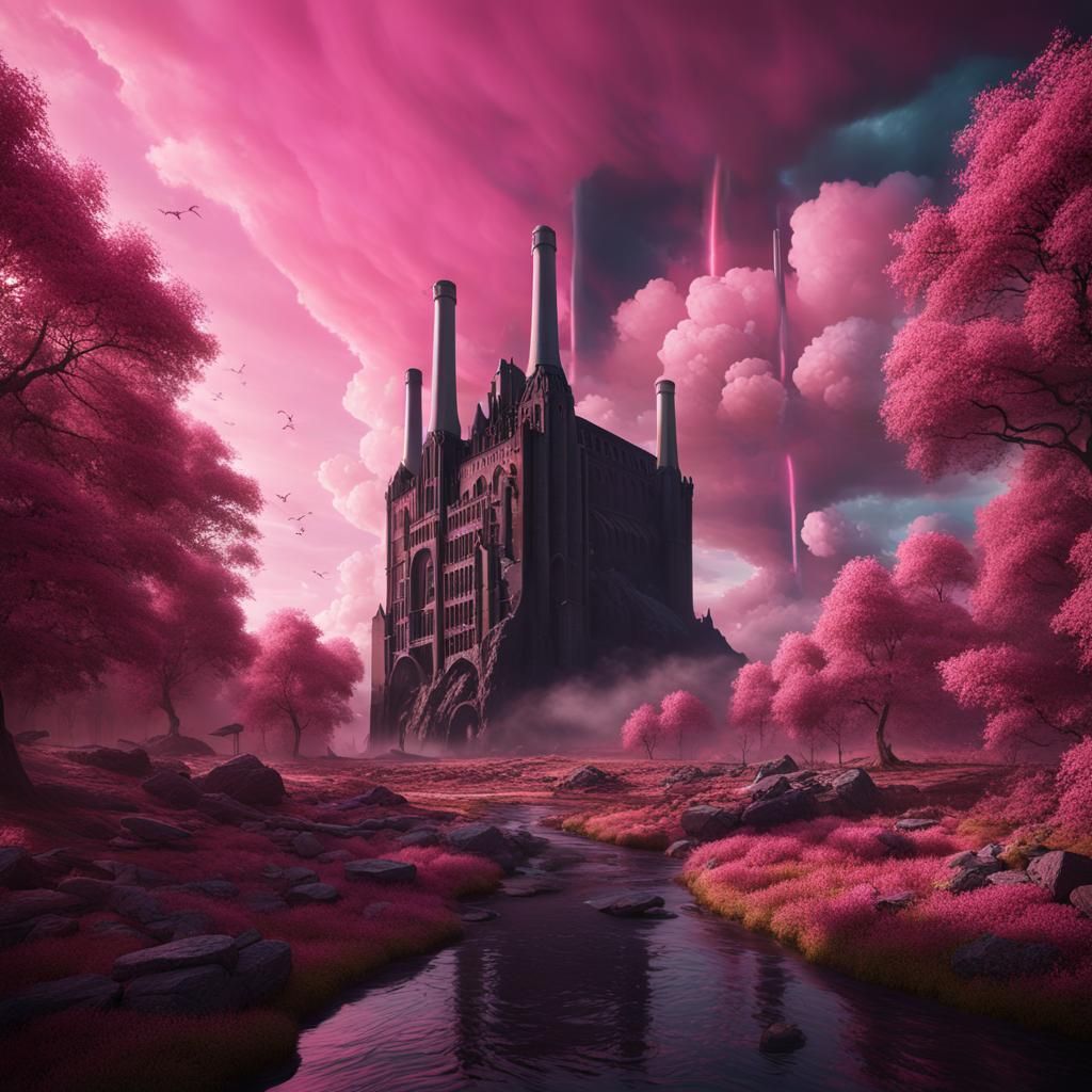 Fantastical Pink Floyd Inspired Matte Painting