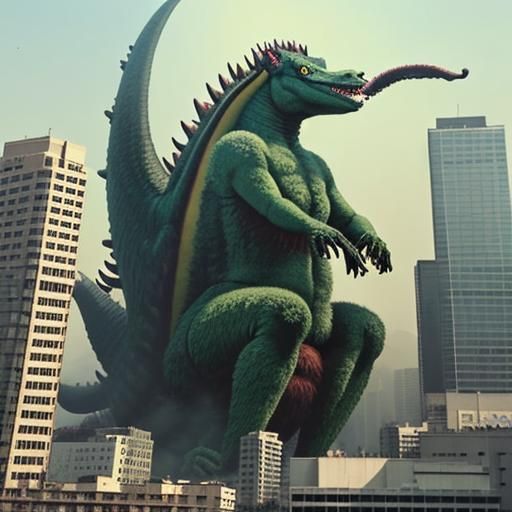 AI Generated Image of Modzilla