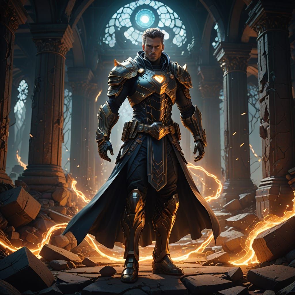 Epic Anime Hero Omnipotus Absorbs Cosmic Energy