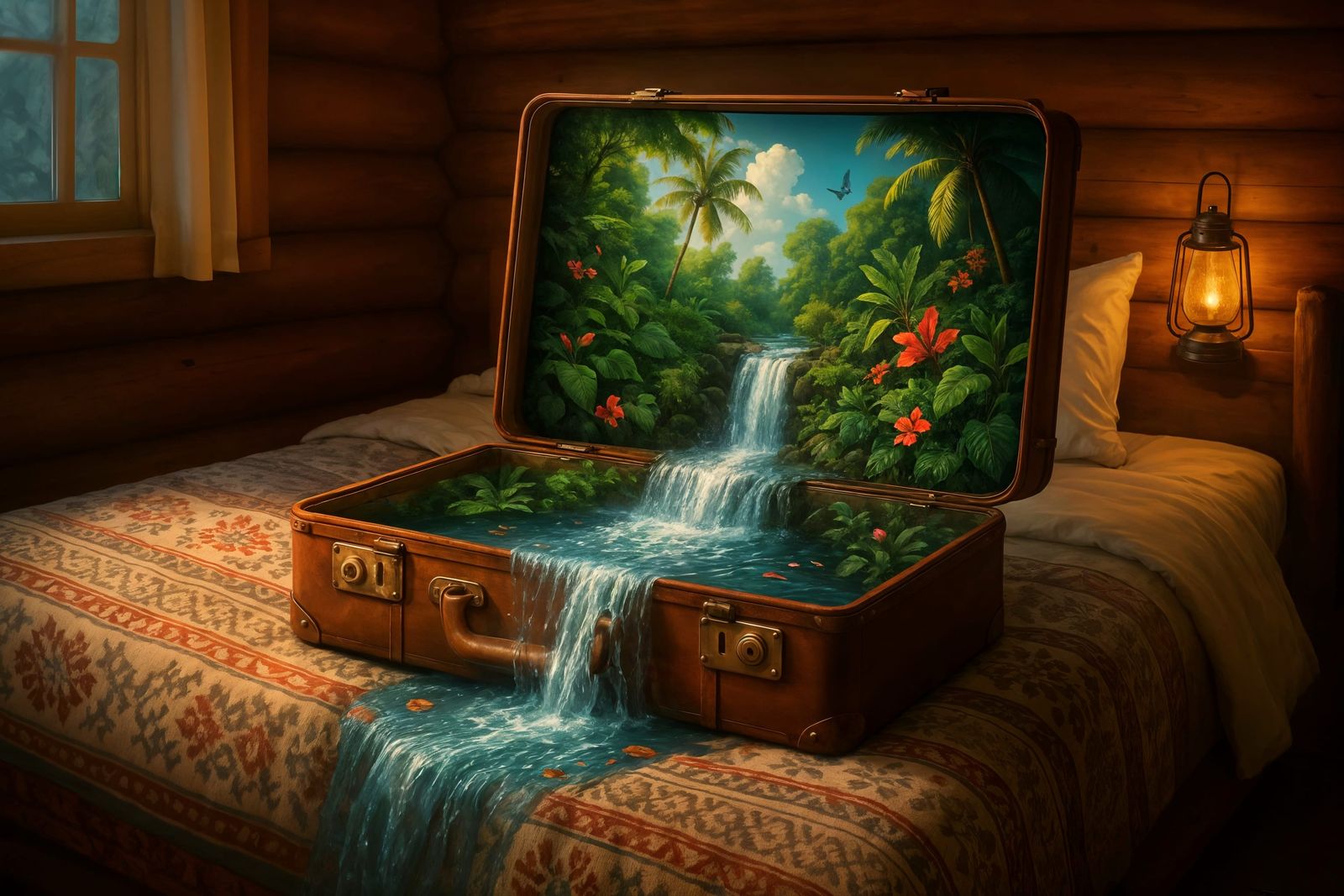 Tropical Paradise Revealed in Norwegian Cabin