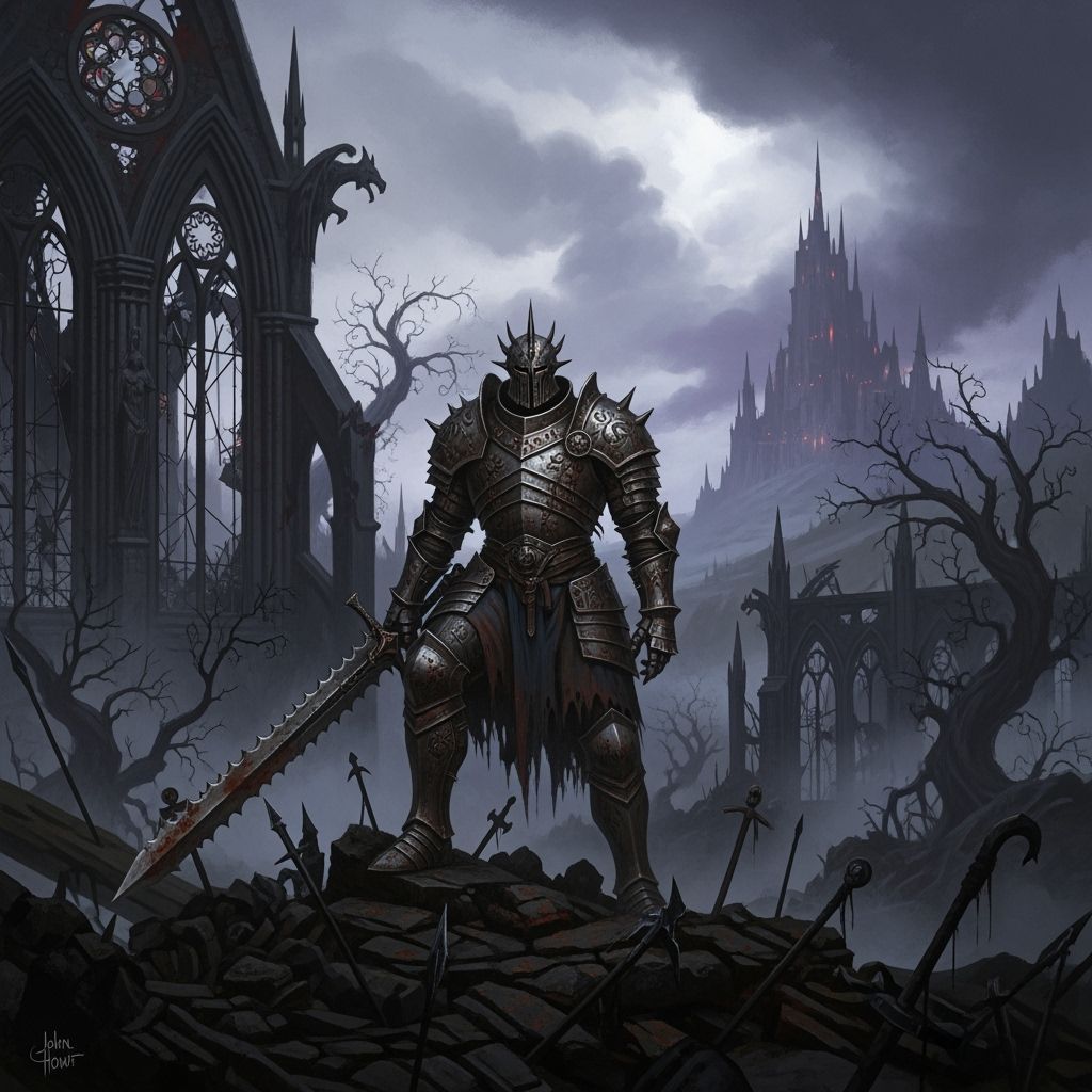 Grimdark Landscape in the Style of Fantasy Art