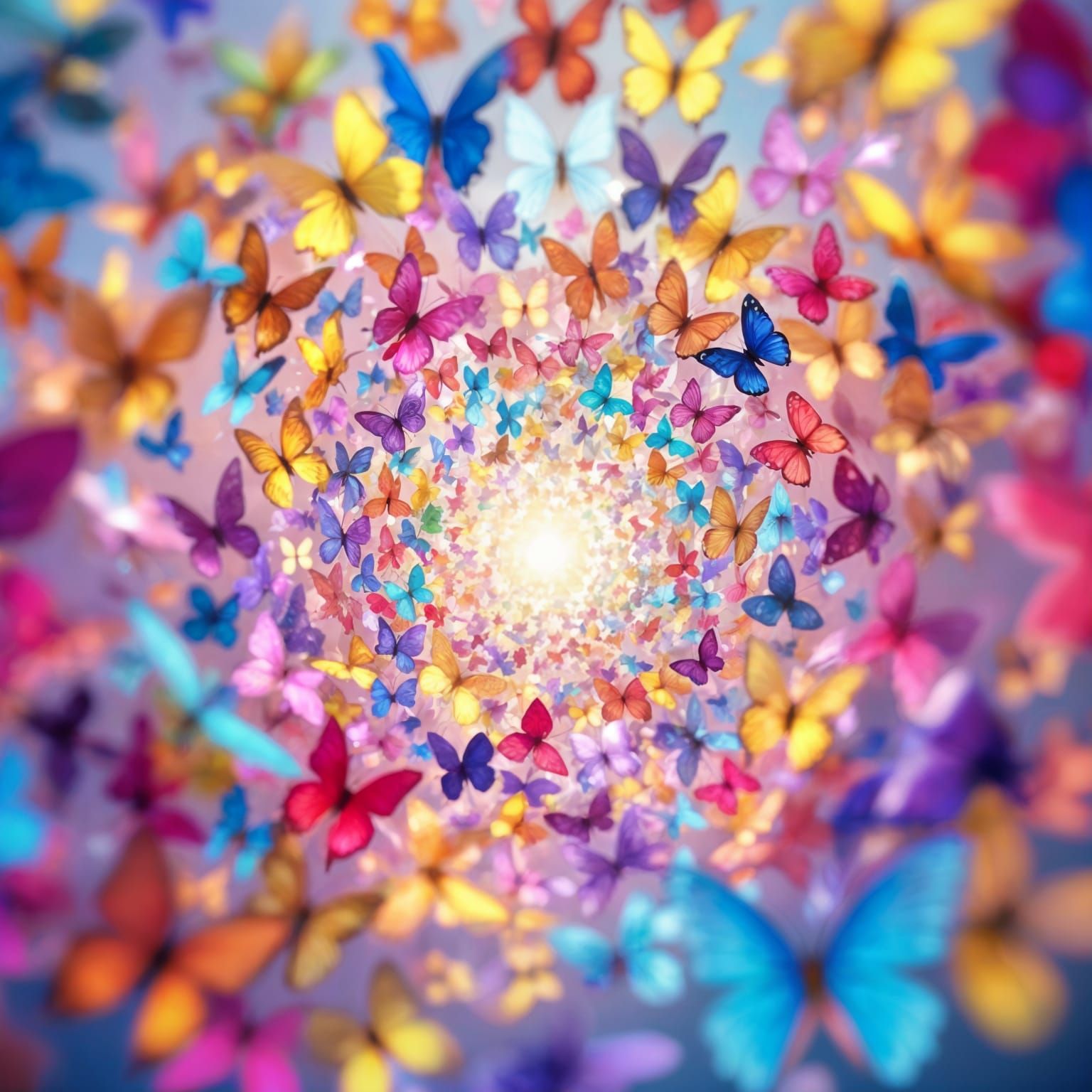 Kaleidoscope of Butterflies: Anime-Inspired 3D Art