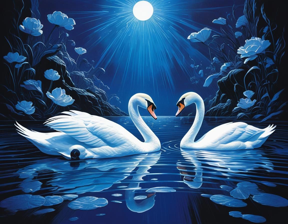 Ethereal Abstract Art: Luminous Retrofuturist Floral Design