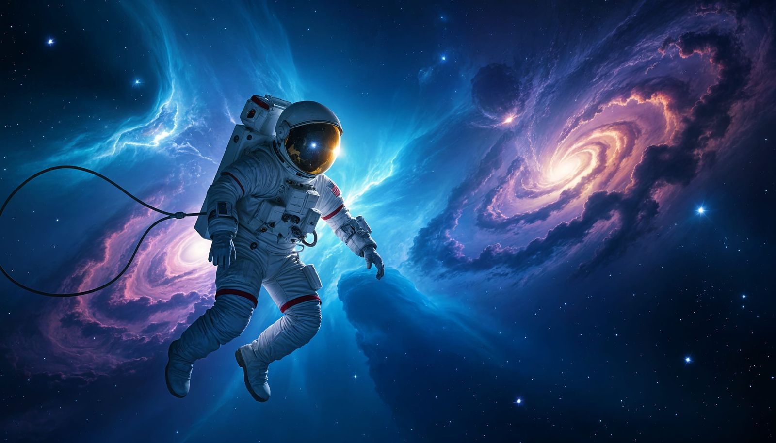 Astronaut Adrift in Vast Cosmic Expanse