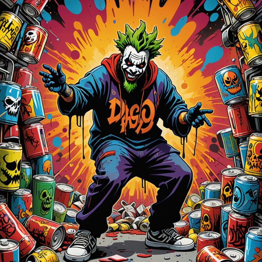 Juggalo Graffiti in Street Art Style