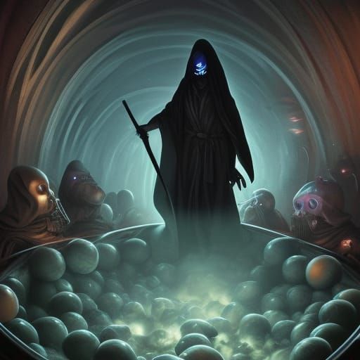 Grim Reaper's Day Off: Comic Book Style Ball Pit