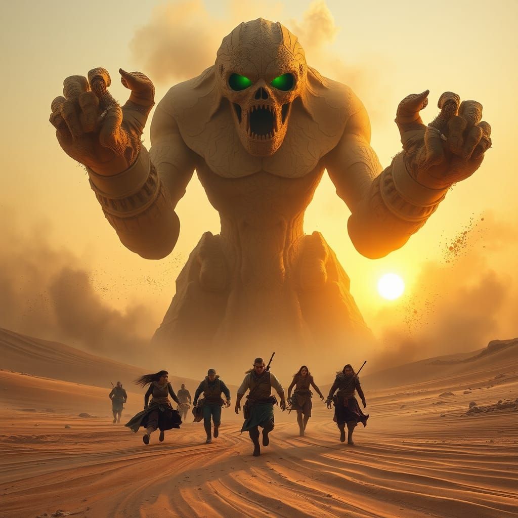 Sand Golem Rises in the Desert