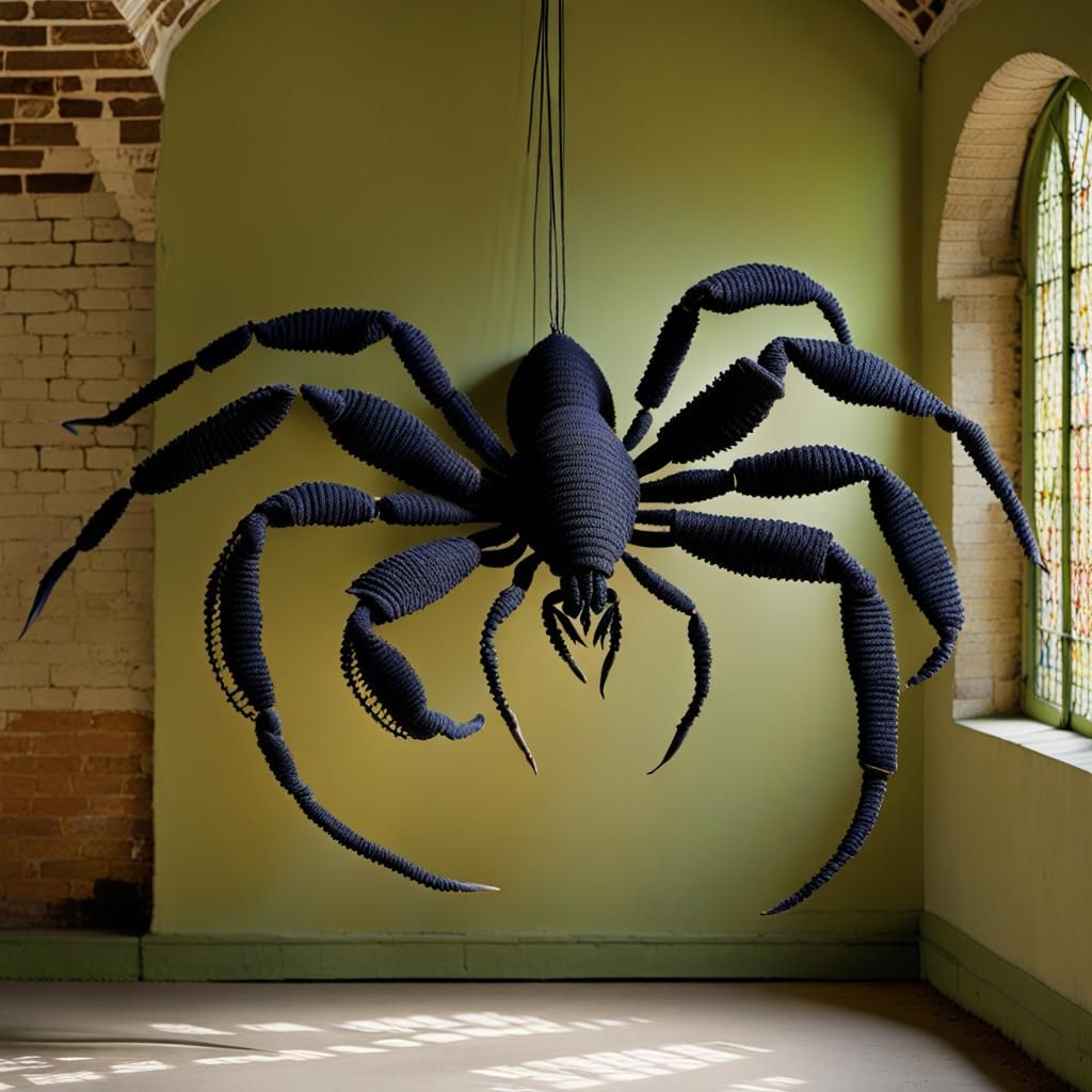 Humanoid Scorpion in Abandoned Asylum: String Art