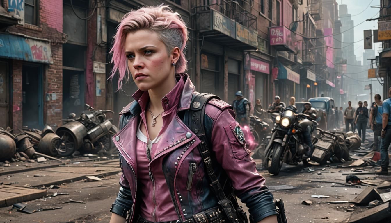 Kate McKinnon as Punk Raider in Post-Apocalyptic Style