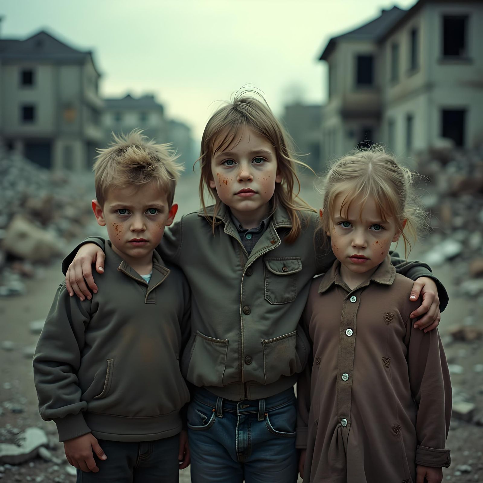 Ukrainian Children Seek Help After Bombing