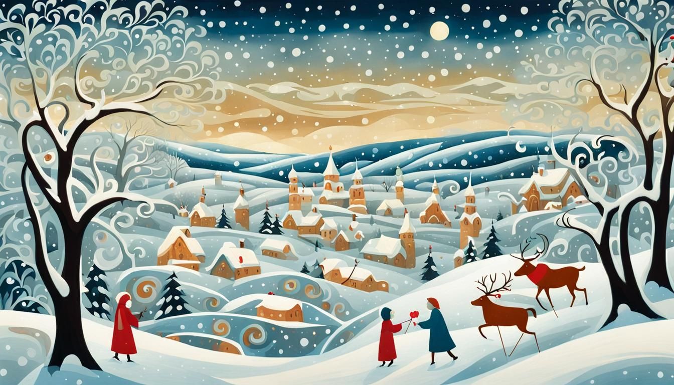 Winter Wonderland in Iconographic Style