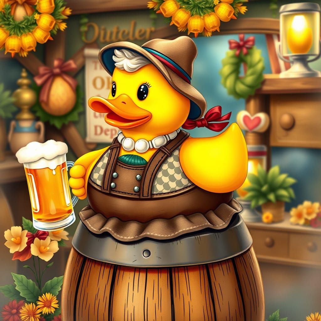 Bavarian Rubber Ducky Celebrates Oktoberfest