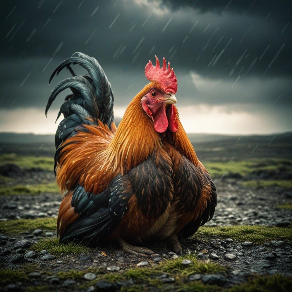 Misty Moorland Rooster
