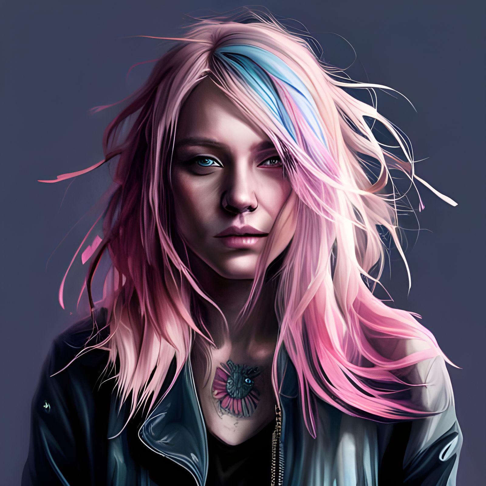 Neon Cyberpunk Hacker Girl in Hyper-Realistic Style