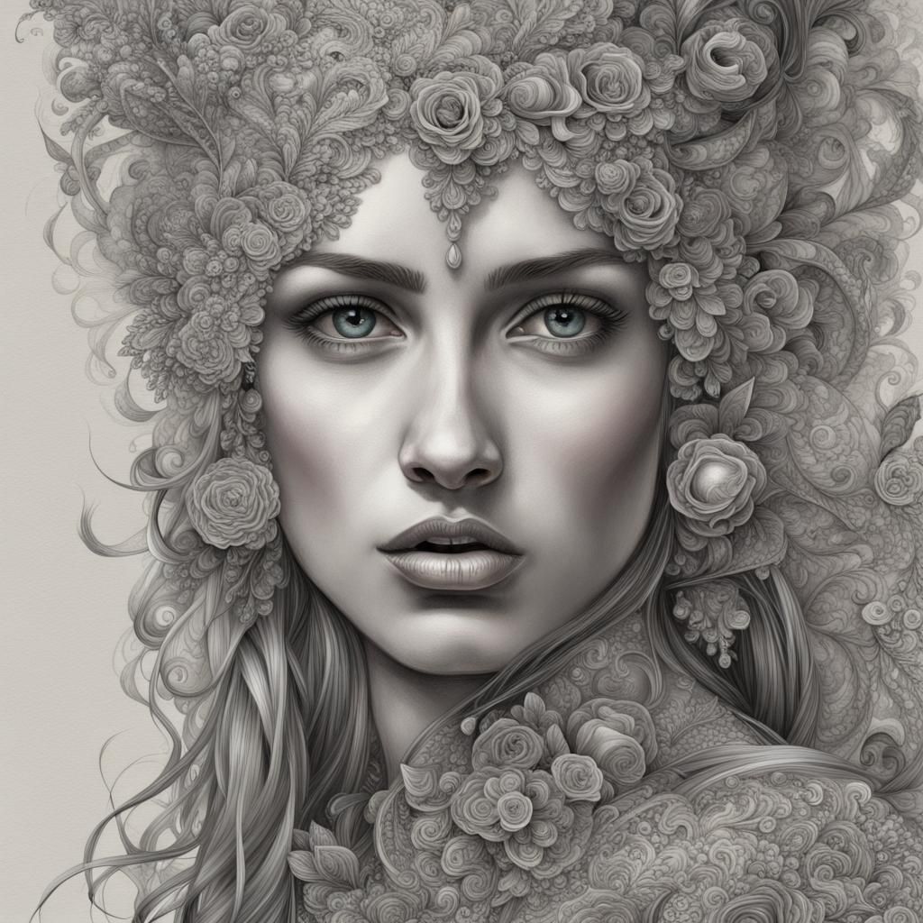 Fantasy Portrait of a Detailed Woman