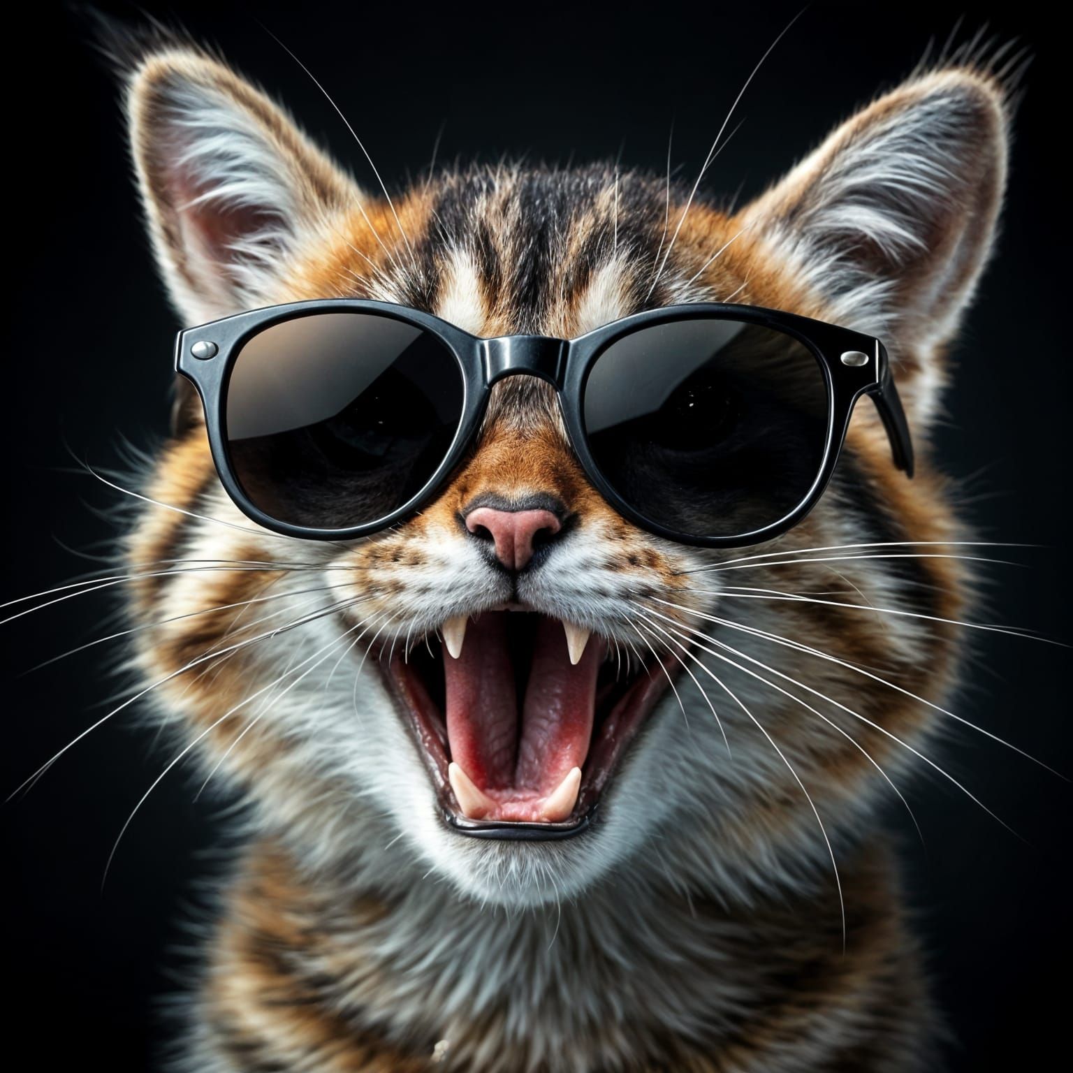 Photorealistic Cat in Cool Sunglasses