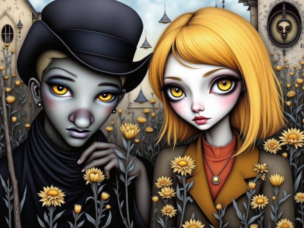 Surreal Beauty in Golden Twilight Fields