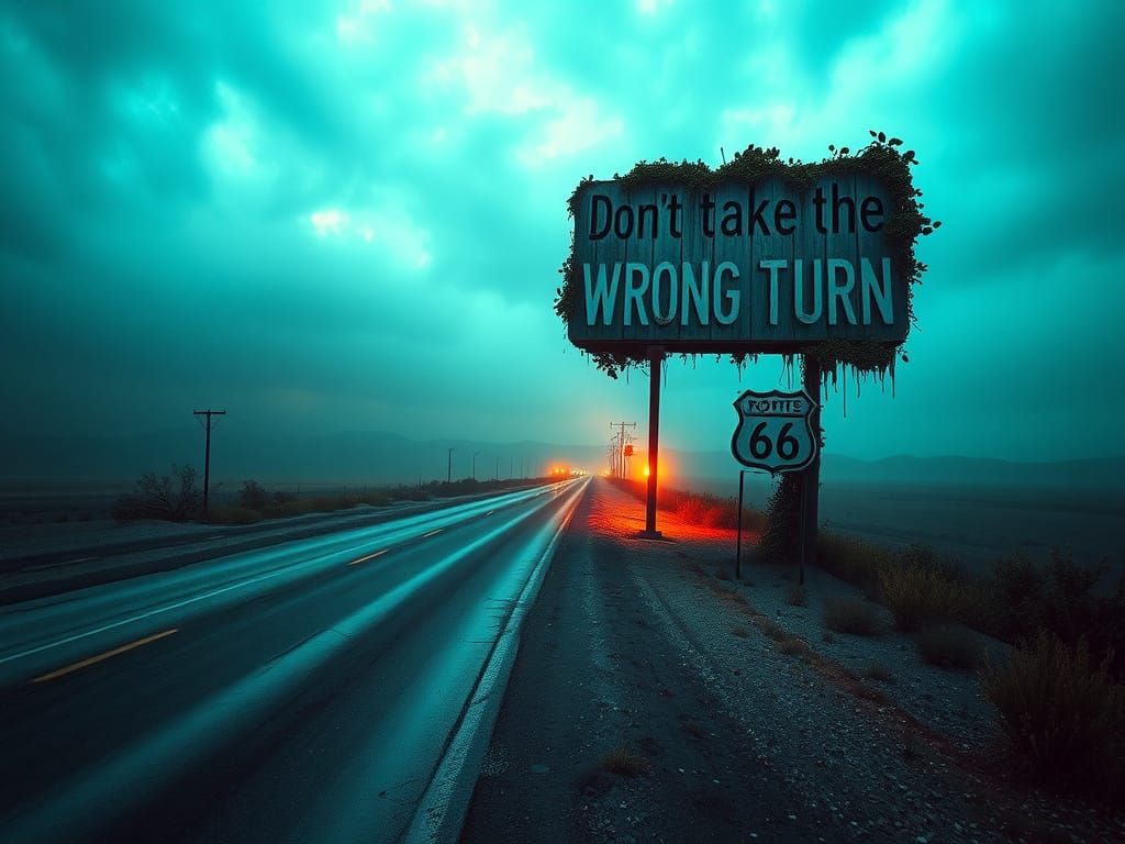 Abandoned Route 66 Beckons in Haunting, Surreal Atmosphere