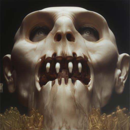 Intricate Zodiac Face in Hyper-Realistic Airbrush Art