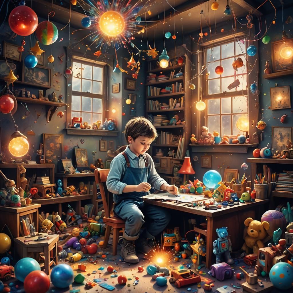 Lively Toys in Playful Fantasy Concept Art