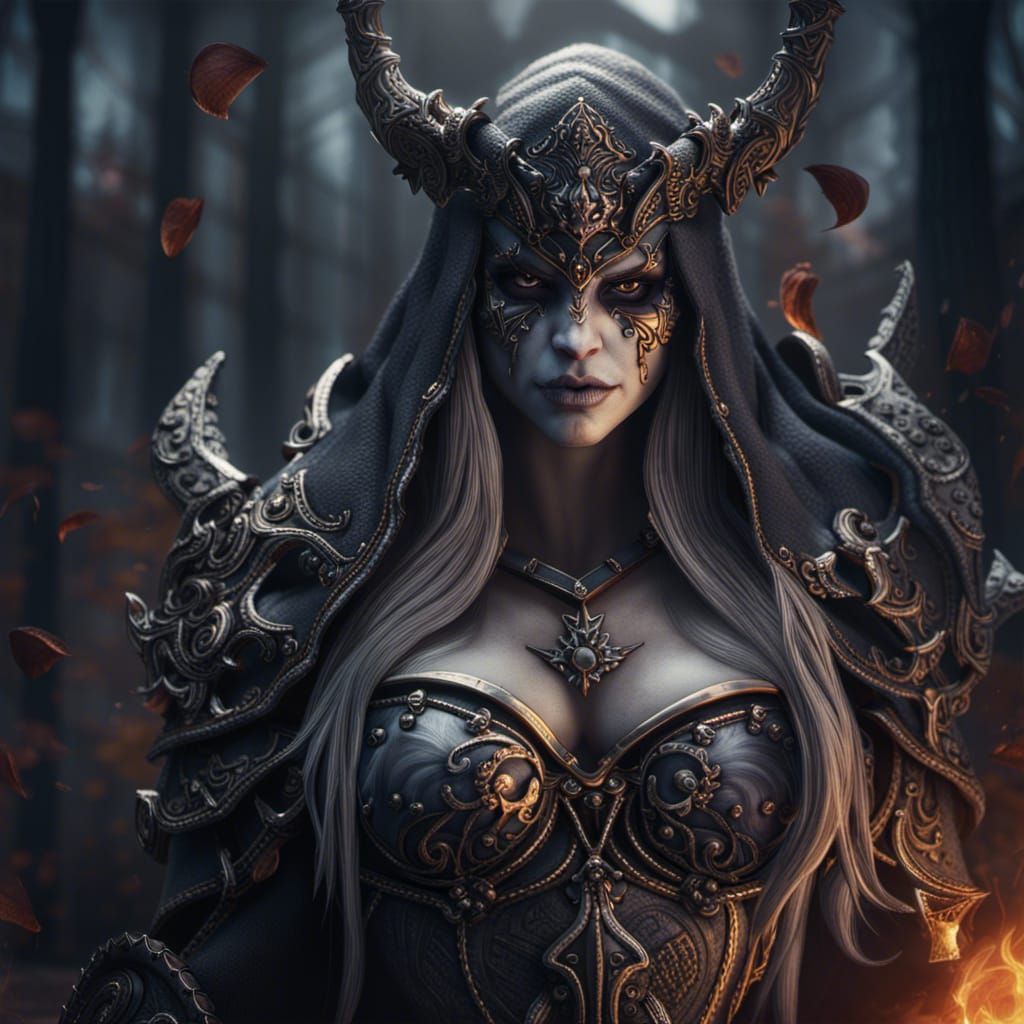 Hyperrealistic Portrait of Sylvanas in HDR