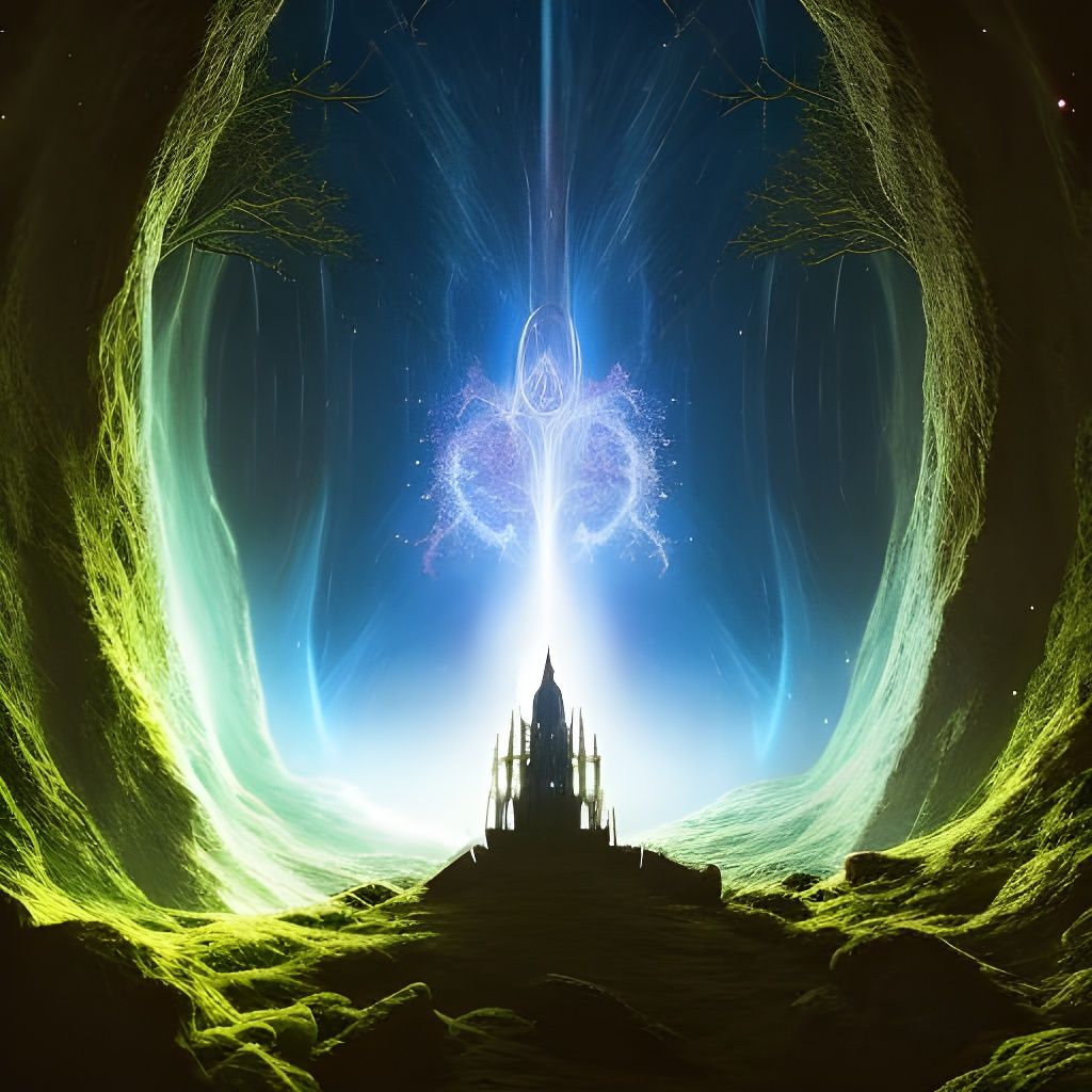 Mystical Portal Guard Tower in Dark Fantasy Style