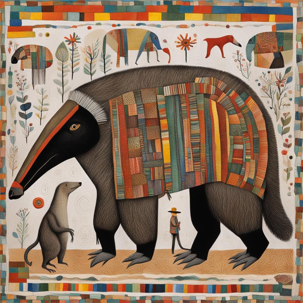 Hypnotized Anteater in the Gran Chaco: Art Brut Style