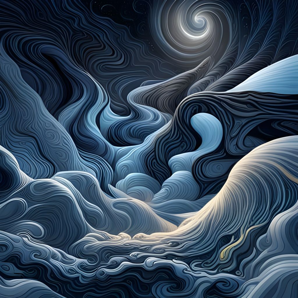 Detailed Starry Night Sky in Art Nouveau Style