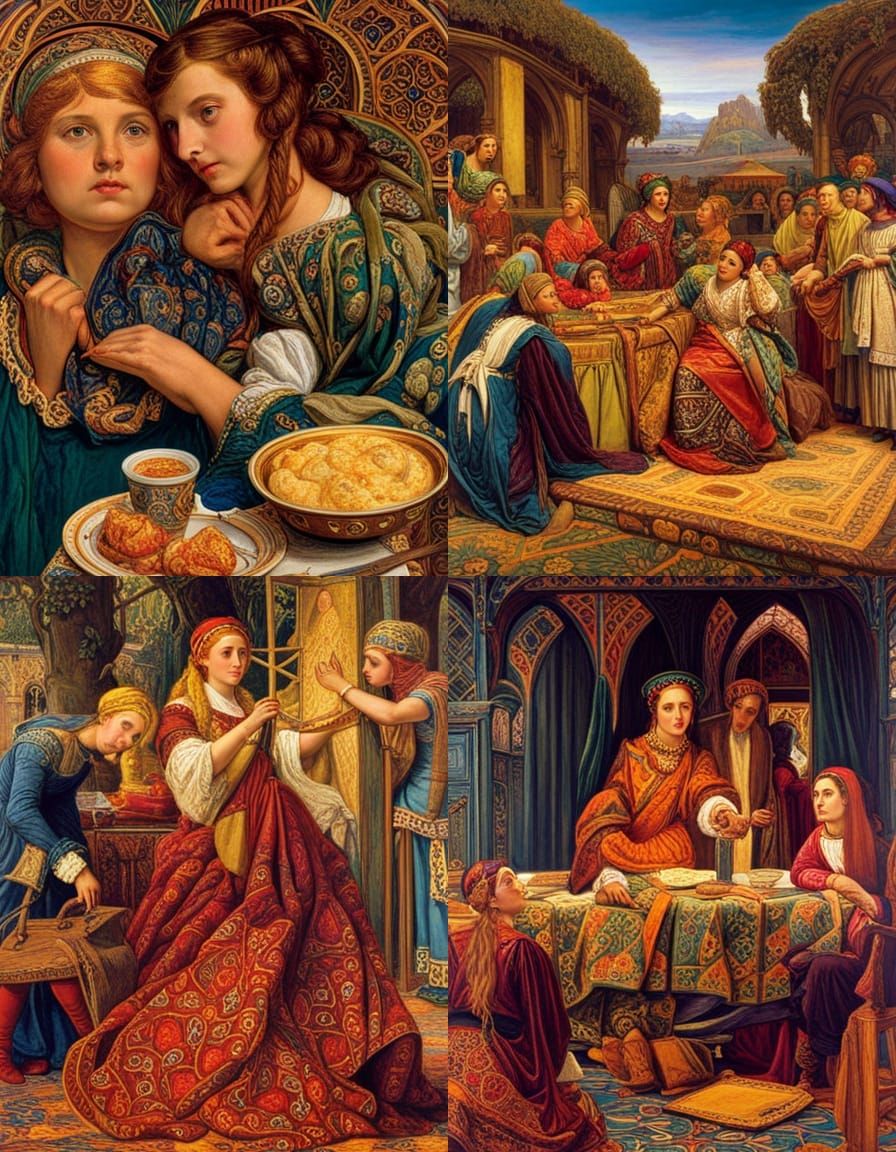 Pre-Raphaelite Figure in Natural Light