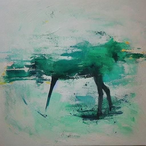 Ethereal Laughing Woman in Oil Painting Style