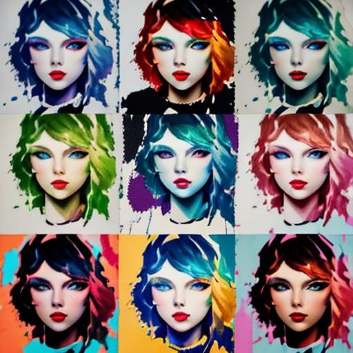 Taylor Swift Glitch Art Portrait Photography