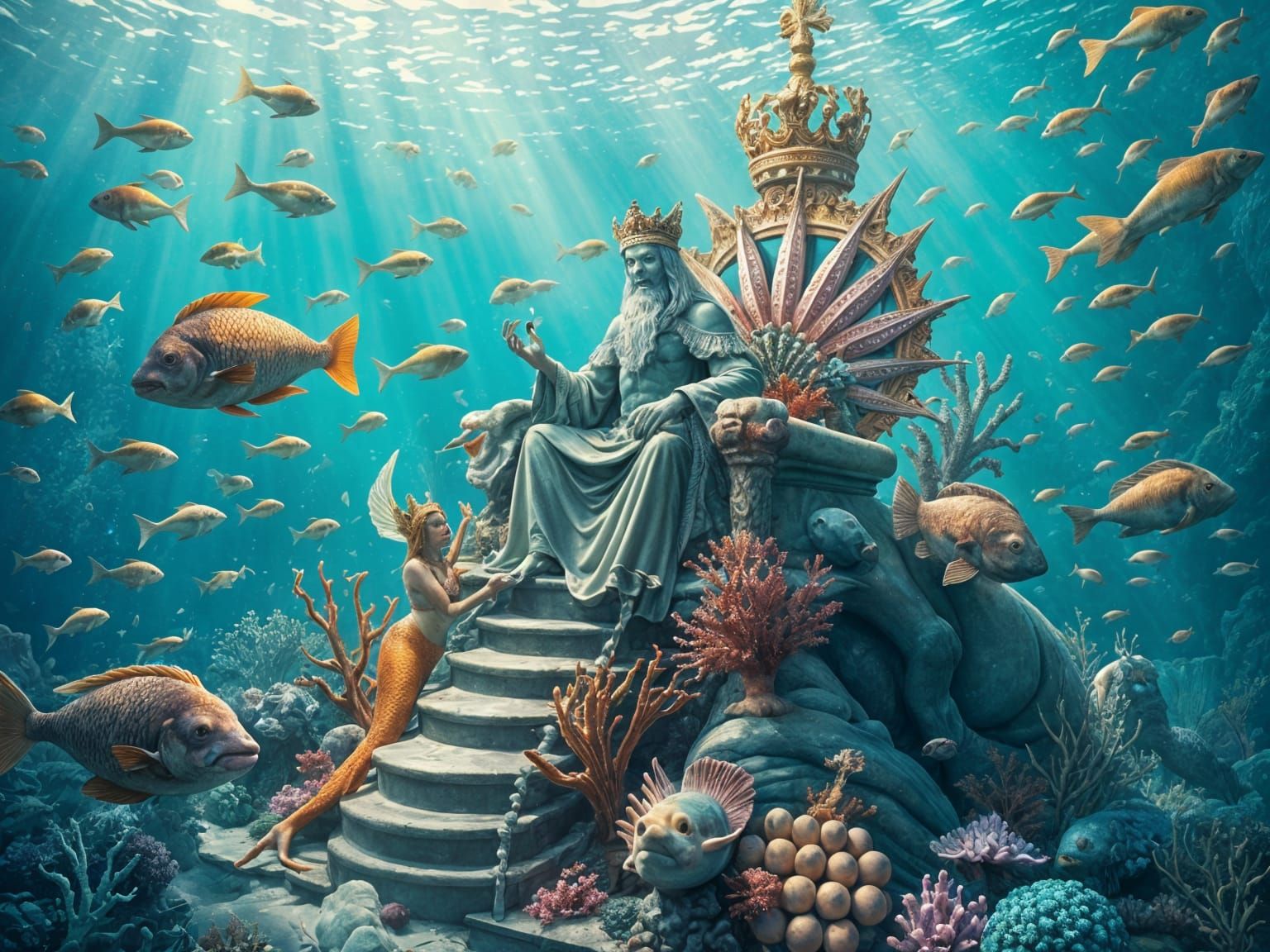Underwater Paradise in Vibrant, Dreamlike Splendor
