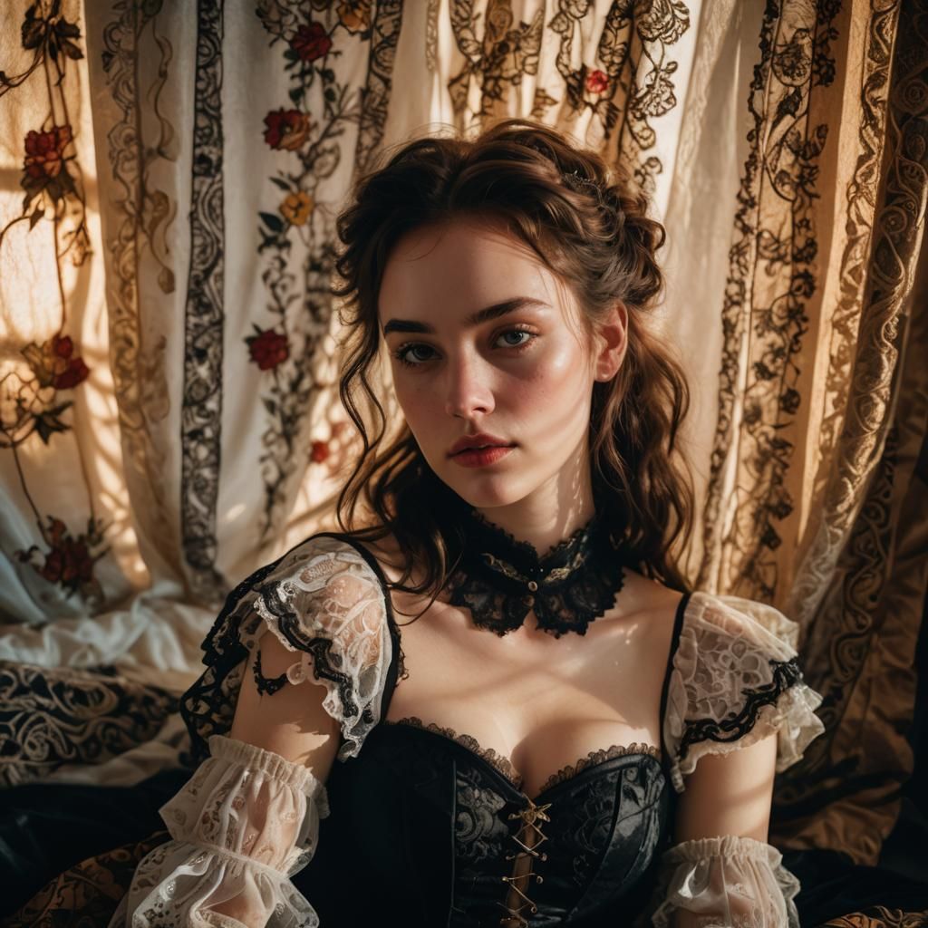 Hyperrealistic Portrait in Art Nouveau Style