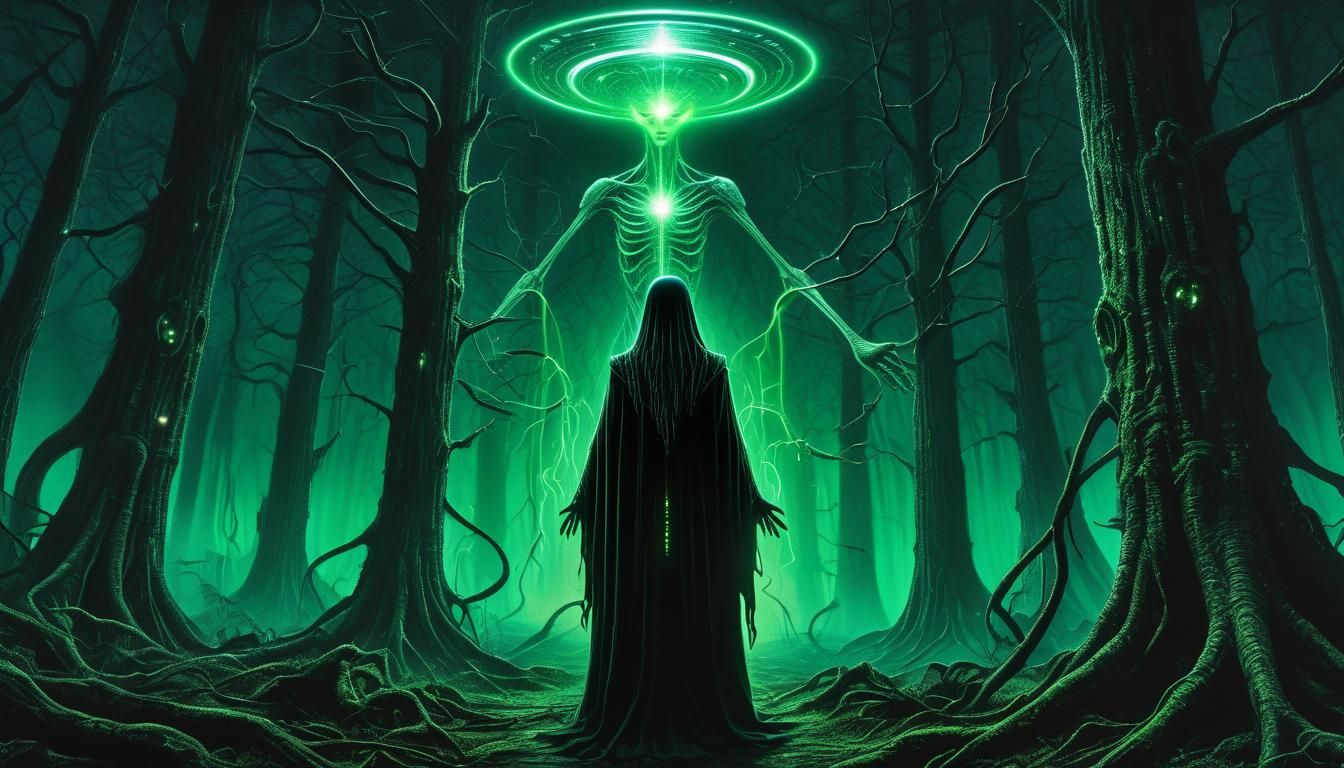 Alien Sorceress Signals Mothership in Dark Forest