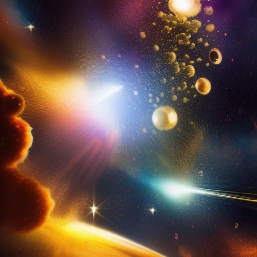 Champagne Supernova: A Fantastical Space Collision