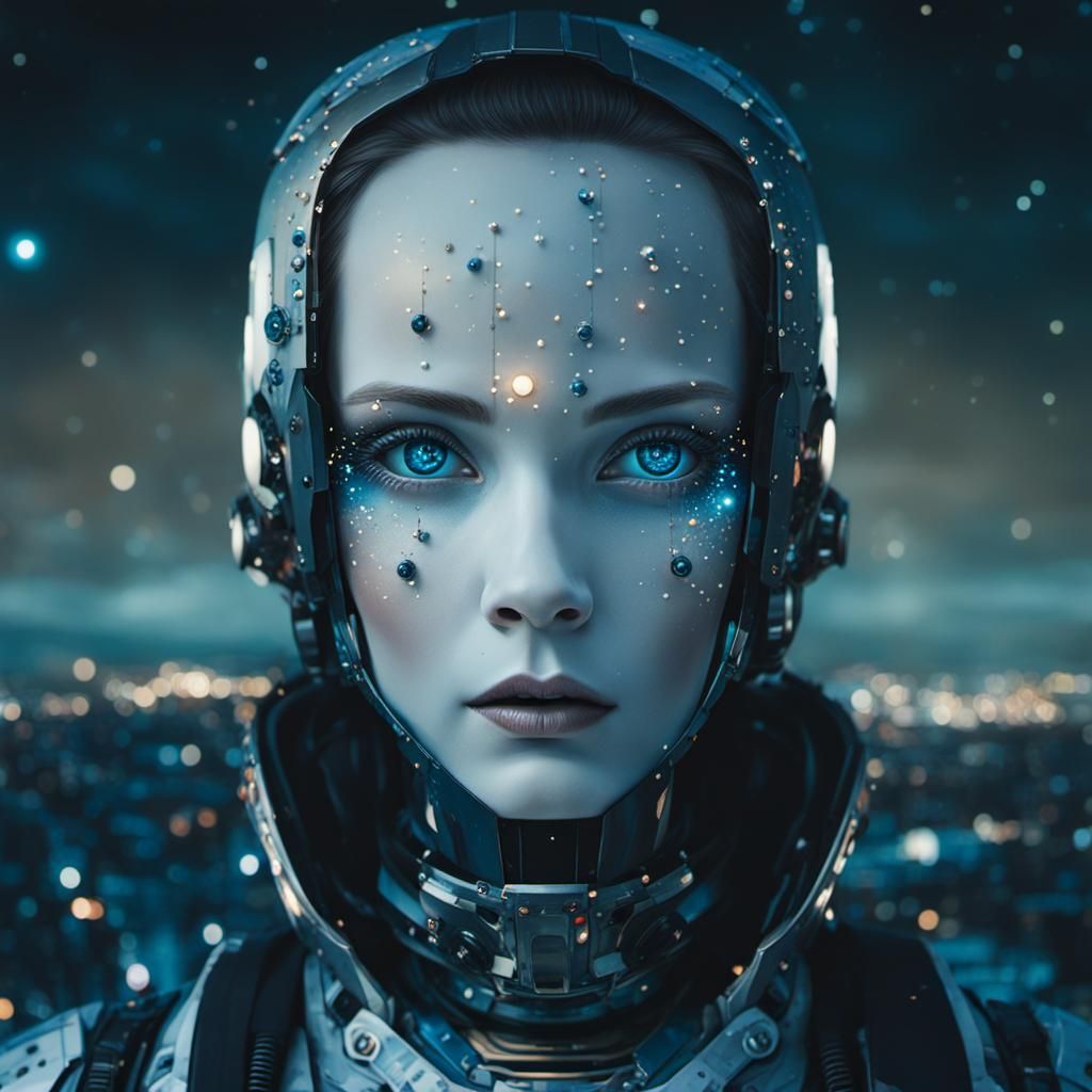 Android Gaze: Hyperrealistic Porcelain Beauty