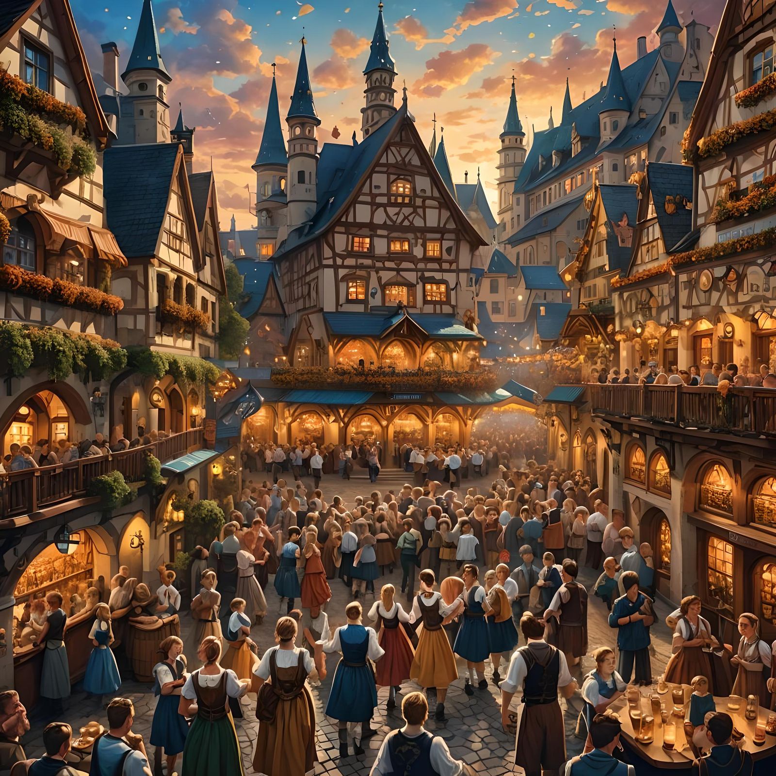Oktoberfest Germany: Detailed Matte Painting