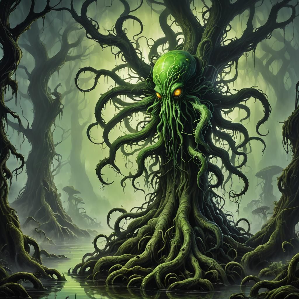 Eldritch Plant Horror Arises from Swamp Depths