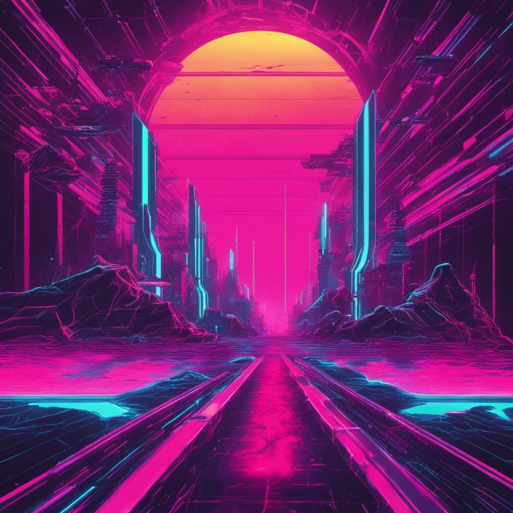 Synthwave Portals: Infinite Neon Retro Possibilities