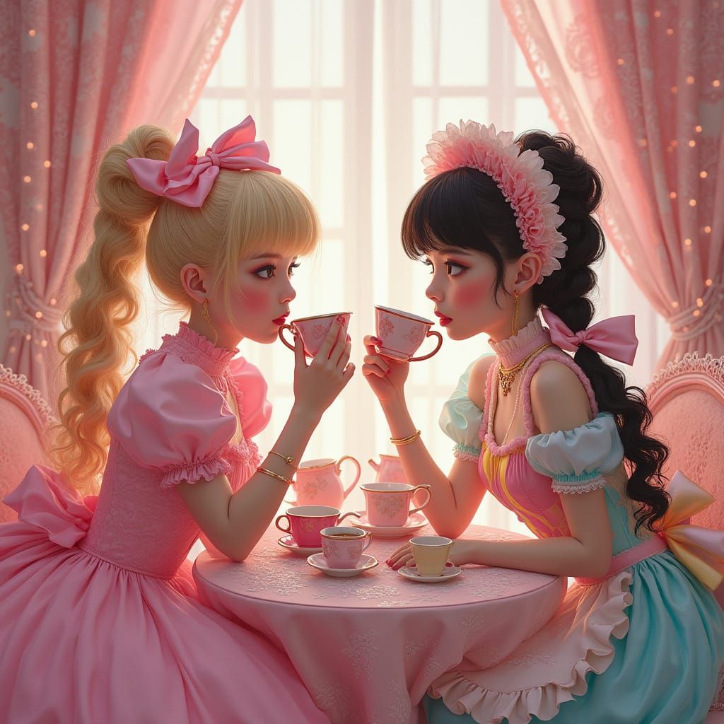 Whimsical Tea Party in Pastel Pink and Lace