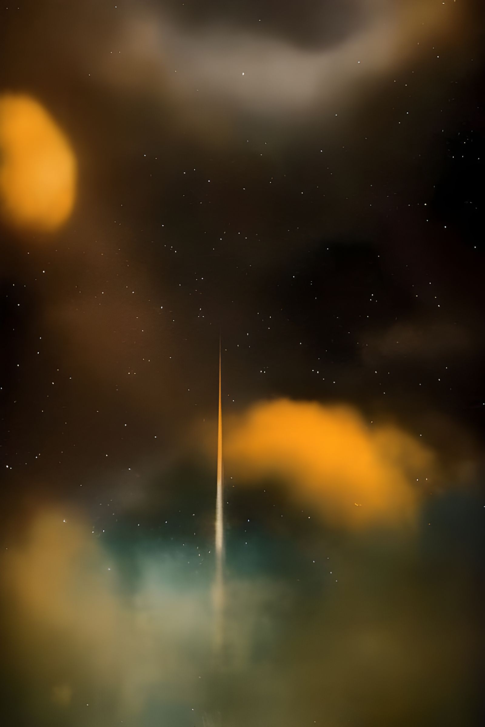 Abstract Gold Cycles in Matte Painting Style